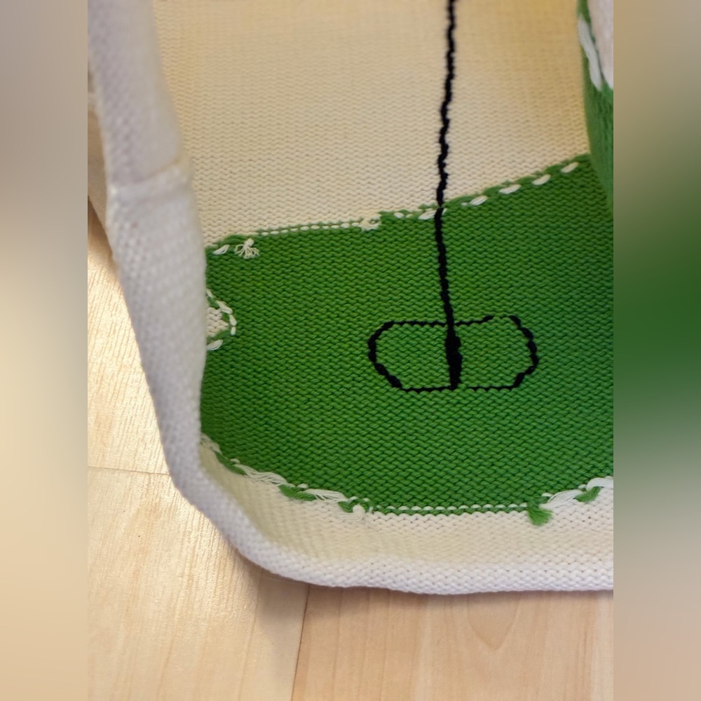 White Golf Motif Knit Sweater - Picture 5 of 14